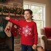 imageTstars Merry Swishmas Boys Basketball Shirt  Funny Ugly Christmas Sweater Style Youth Long Sleeve Holiday TeeSnowflake  Red