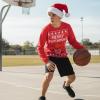imageTstars Merry Swishmas Boys Basketball Shirt  Funny Ugly Christmas Sweater Style Youth Long Sleeve Holiday TeeSwishmas  Red