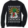 imageTstars  Reptor Jesus Funny Dinosaur T Rex Ugly Christmas Sweater SweatshirtBlack