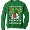 imageTstars  Reptor Jesus Funny Dinosaur T Rex Ugly Christmas Sweater SweatshirtGreen