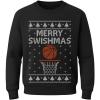 imageTstars Merry Swishmas Basketball Sweatshirt for Men Funny Ugly Xmas Sweater Style Holiday Pullover Gift for PlayersBlack