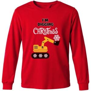 imageTstars Merry Swishmas Boys Basketball Shirt  Funny Ugly Christmas Sweater Style Youth Long Sleeve Holiday TeeDigger  Red