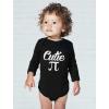 imageTstars Cutie Pi Symbol Outfit Infant One Piece Pi Day Funny Baby Long Sleeve BodysuitBlack
