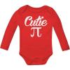 imageTstars Cutie Pi Symbol Outfit Infant One Piece Pi Day Funny Baby Long Sleeve BodysuitRed