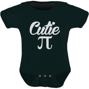 imageTstars Cutie Pi Symbol Outfit Infant One Piece Pi day Funny Baby BodysuitBlack