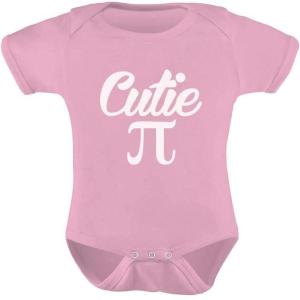 imageTstars Cutie Pi Symbol Outfit Infant One Piece Pi day Funny Baby BodysuitPink