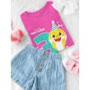 image3rd Birthday Baby Shark Shirt  3 Year Old Outfit for Toddler Boy or Girl  Kids Party TShirtPink