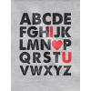imageFather ampamp DaugherSon Matching TShirt Valentines Day Alphabet ABC I Love You Kids Pink 2T  Adults Gray Large