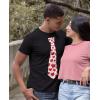 imageTstars Red Hearts Tie for Valentines Day Love Mens TShirtBlack