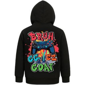 imageTstars Funny Kids Gaming Apparel Hoodie Gifts for Gamers I Paused My Game to Be Here HoodiesGraffiti  Black