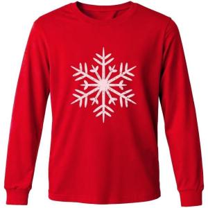 imageTstars Merry Swishmas Basketball Shirt  Funny Ugly Christmas Sweater Style Kids Long Sleeve Festive Holiday TeeSnowflake  Red