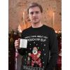 imageTstars I Touch My Elf Sweatshirt Men Ugly Christmas Sweater Style Long Sleeve ShirtBlack