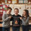 imageTstars Kids Pizza Tree Ugly Christmas Sweatshirt  Funny Holiday Pullover for Youth Boys and GirlsPizza  Black