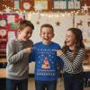 imageTstars Kids Pizza Tree Ugly Christmas Sweatshirt  Funny Holiday Pullover for Youth Boys and GirlsPizza  Blue
