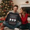 imageTstars Mele Kalikimaka Hawaiian Santa Shirt for Men  Funny Ugly Sweater Style Long Sleeve Christmas Holiday TeeFishmas  Black