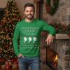 imageTstars Mele Kalikimaka Hawaiian Santa Shirt for Men  Funny Ugly Sweater Style Long Sleeve Christmas Holiday TeeFishmas  Green