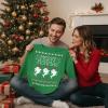 imageTstars Mele Kalikimaka Hawaiian Santa Shirt for Men  Funny Ugly Sweater Style Long Sleeve Christmas Holiday TeeFishmas  Green