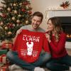 imageTstars Mele Kalikimaka Hawaiian Santa Shirt for Men  Funny Ugly Sweater Style Long Sleeve Christmas Holiday TeeLlama  Red