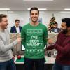 imageTstars Mele Kalikimaka Hawaiian Santa Shirt for Men  Funny Ugly Sweater Style Long Sleeve Christmas Holiday TeeNaughty  Green