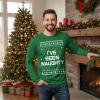 imageTstars Mele Kalikimaka Hawaiian Santa Shirt for Men  Funny Ugly Sweater Style Long Sleeve Christmas Holiday TeeNaughty  Green
