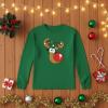 imageTstars Mele Kalikimaka Hawaiian Santa Shirt for Men  Funny Ugly Sweater Style Long Sleeve Christmas Holiday TeeReindeer  Green