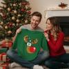 imageTstars Mele Kalikimaka Hawaiian Santa Shirt for Men  Funny Ugly Sweater Style Long Sleeve Christmas Holiday TeeReindeer  Green