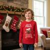 imageTstars Merry Swishmas Basketball Shirt  Funny Ugly Christmas Sweater Style Kids Long Sleeve Festive Holiday TeePaws  Red