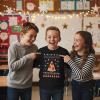 imageTstars Merry Swishmas Basketball Shirt  Funny Ugly Christmas Sweater Style Kids Long Sleeve Festive Holiday TeePizza  Black