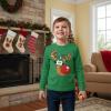 imageTstars Merry Swishmas Basketball Shirt  Funny Ugly Christmas Sweater Style Kids Long Sleeve Festive Holiday TeeRed Nose  Green