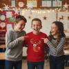 imageTstars Merry Swishmas Basketball Shirt  Funny Ugly Christmas Sweater Style Kids Long Sleeve Festive Holiday TeeRed Nose  Red