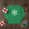 imageTstars Merry Swishmas Basketball Shirt  Funny Ugly Christmas Sweater Style Kids Long Sleeve Festive Holiday TeeSnowflake  Green