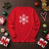 imageTstars Merry Swishmas Basketball Shirt  Funny Ugly Christmas Sweater Style Kids Long Sleeve Festive Holiday TeeSnowflake  Red