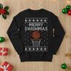 imageTstars Merry Swishmas Basketball Shirt  Funny Ugly Christmas Sweater Style Long Sleeve Holiday Pullover for MenBlack
