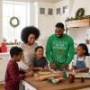 imageTstars Merry Swishmas Basketball Shirt  Funny Ugly Christmas Sweater Style Long Sleeve Holiday Pullover for MenGreen