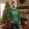 imageTstars Merry Swishmas Basketball Shirt  Funny Ugly Christmas Sweater Style Long Sleeve Holiday Pullover for MenGreen