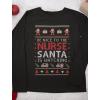 imageTstars Nurse Christmas Shirt Long Sleeve Women Funny Holiday Ugly Xmas Sweater StyleBlack