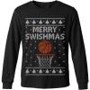 imageTstars Merry Swishmas Basketball Shirt  Funny Ugly Christmas Sweater Style Long Sleeve Holiday Pullover for MenBlack