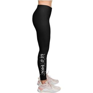 imageTstars Christmas Leggings for Women Girls Festive Xmas Outfit Holiday Leggings Let It SnowBlack