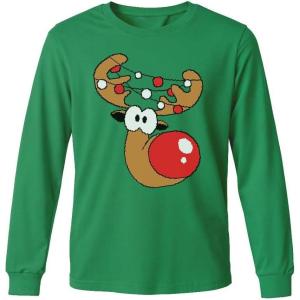 imageTstars Mele Kalikimaka Hawaiian Santa Shirt for Men  Funny Ugly Sweater Style Long Sleeve Christmas Holiday TeeReindeer  Green