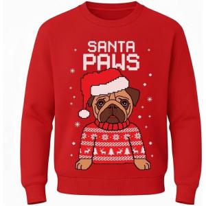 imageTstars Santa Riding Unicorn Long Sleeve Shirt Girls Ugly Christmas Sweater StylePaws  Red