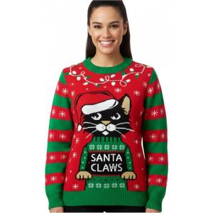 imageSanta Sports Ugly Christmas Sweater for Men Basketball Hockey Golf Funny Holiday Knit Pullover Festive Winter StyleClaws  Multicolor