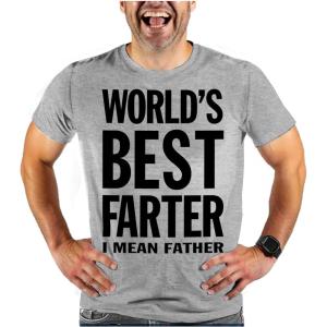 imageTstars World Best Farter I Mean Father Shirt Gifts for dad from Daughter Son Funny tShirt for Men A1I Mean  Gray