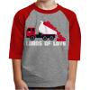 imageTstars Truck with Hearts Loads of Love Boys Valentines Day Shirt Dabbing Heart Toddler Kids Raglan 34 Sleeve TShirtTruck  Red