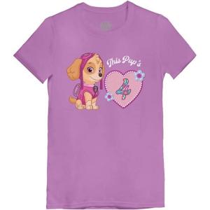 imagePaw Patrol Skye 4th Birthday Girls Fitted Shirt  Cute Pink Tee and Fun Party Gift for 4YearOldsSkye Pup 4  Lavender