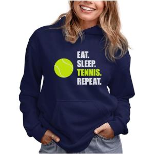 image:imageTstars Tennis Gifts Women Teen Girls Player Sport Eat Sleep Repeat Sweatshirt HoodieBlue