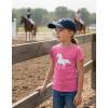 image:imageTstars Horse Shirt for Girls  Horseback Riding Kids Tee with Horseshoe Print  Gift for Equestrian Fans and Young RidersWow Pink