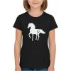 image:imageTstars Horse Shirt for Girls  Horseback Riding Kids Tee with Horseshoe Print  Gift for Equestrian Fans and Young RidersBlack
