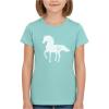 image:imageTstars Horse Shirt for Girls  Horseback Riding Kids Tee with Horseshoe Print  Gift for Equestrian Fans and Young RidersChill Blue