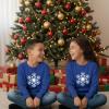 image:imageTstars Big White Snowflake Christmas Sweatshirt  Festive Holiday Sweater Style Pullover for Toddler amp Youth Kids 4TBlue