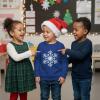 image:imageTstars Big White Snowflake Christmas Sweatshirt  Festive Holiday Sweater Style Pullover for Toddler amp Youth Kids 4TBlue